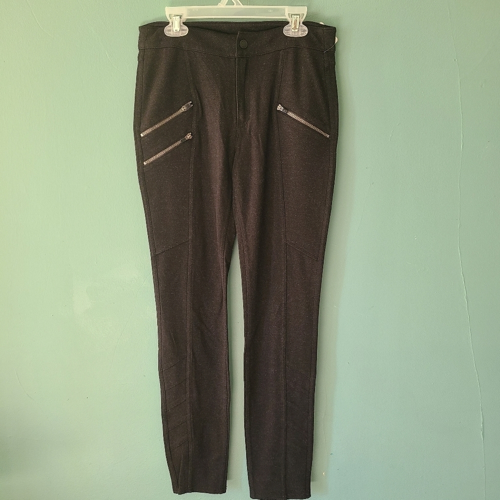 Athleta Zipper Black Leggings Size 4